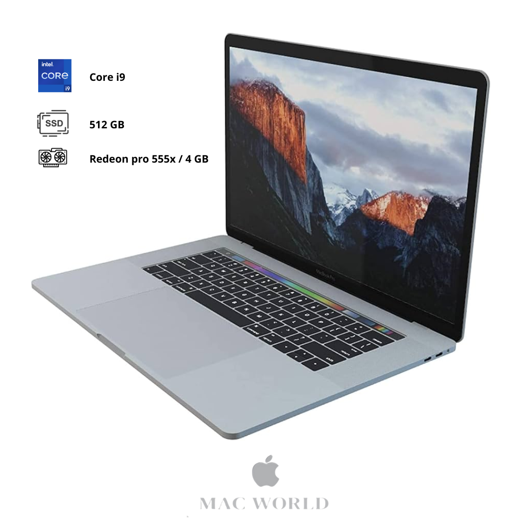 Macbook Pro 2018 15.4”16Ram 512ssd Core i9 Radeon pro 555x / 4 GB